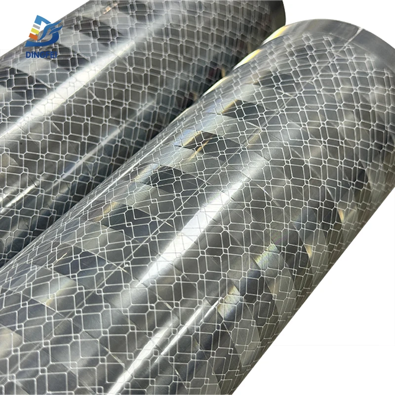 ASTM D4956 Type 6 EN12899 Class RA2 PC PMMA Custom Pattern White Diamond Grade Reflective Sheeting with Aluminum Backing
