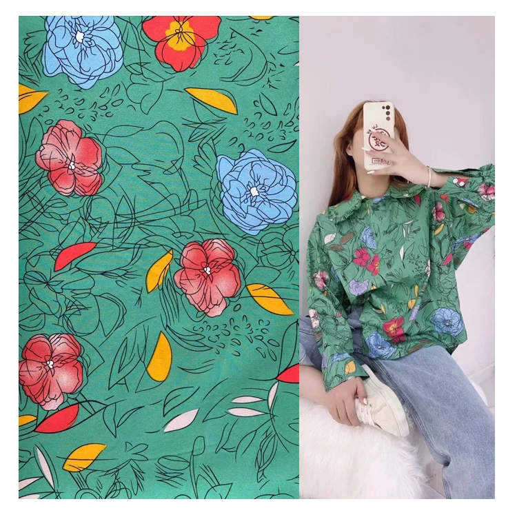 2021 new product  100 D polyester 4 four way Stretch fabric plain woven polyester spandex fabric for garment