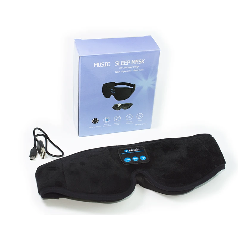 best seller music sleep earphone 3d blue tooth eye mask sleep headphones blue tooth headband