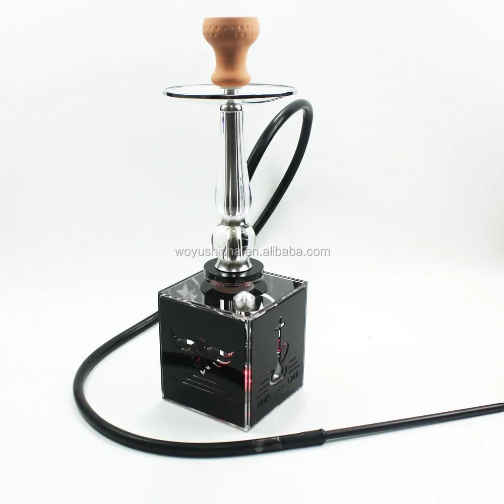 Набор акриловых кальянов портативный кальян небольшой квадратный акриловый со светодиодной подсветкой