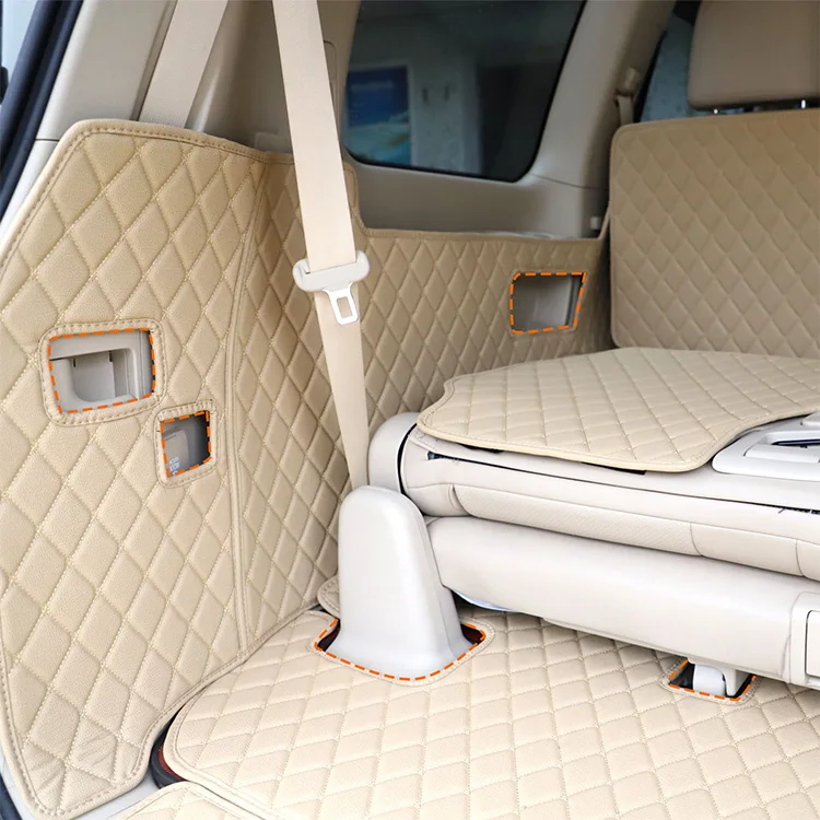 2024 new model High Quality 5d PVC Leather Custom Rear Door Car Tailgate Trunk Floor Mats for Land Cruiser
