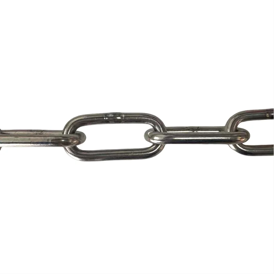 Customized Stainless Steel 304/316 DIN763 Standard Long Link Chain for Lifting