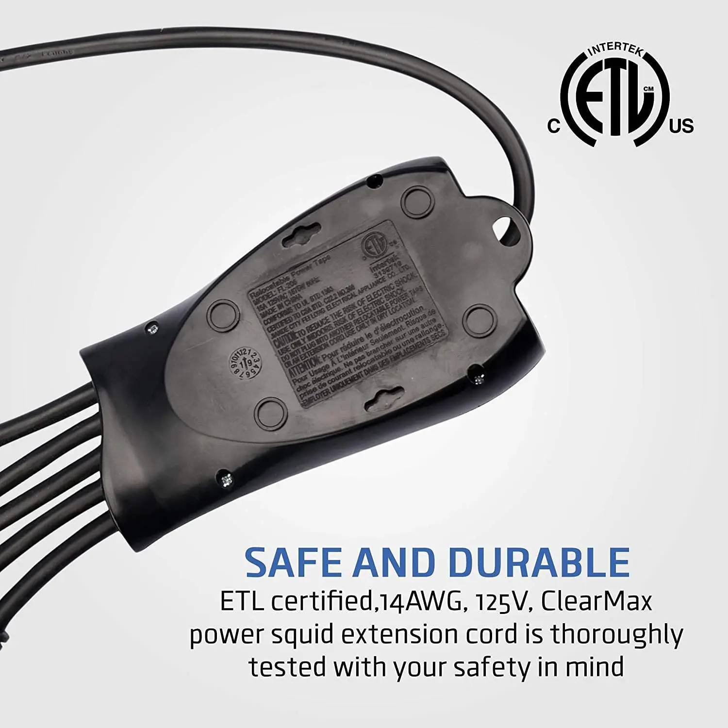 
Octopus American Standard ETL Listed Black Fashion Funny Surge Protection Power Strips With 5 outlets Splitter 