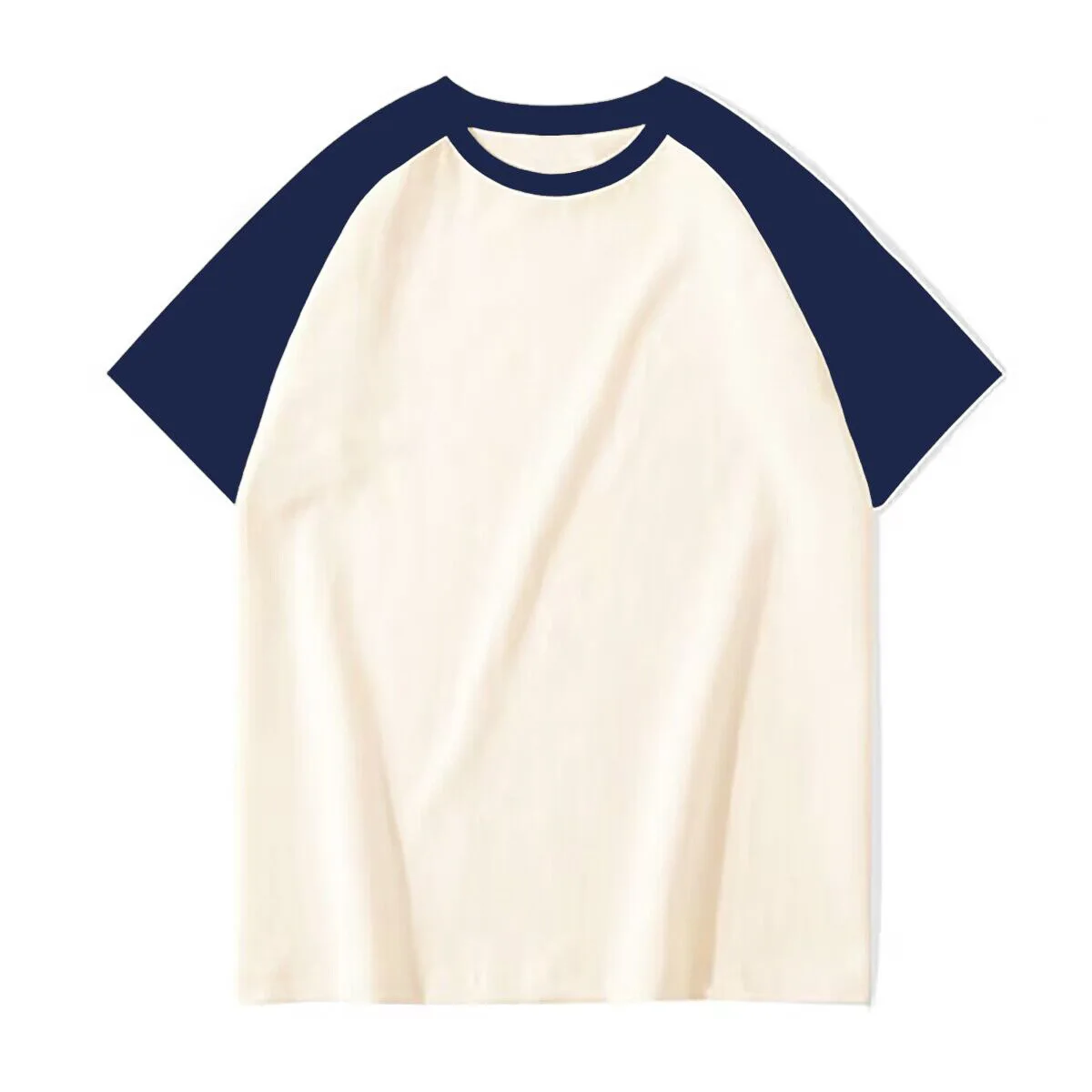 200 Grams Heavy 100% Cotton Anti-wrinkle Breathable Oversized Contrast Raglan Sleeves Vintage T Shirt For Men