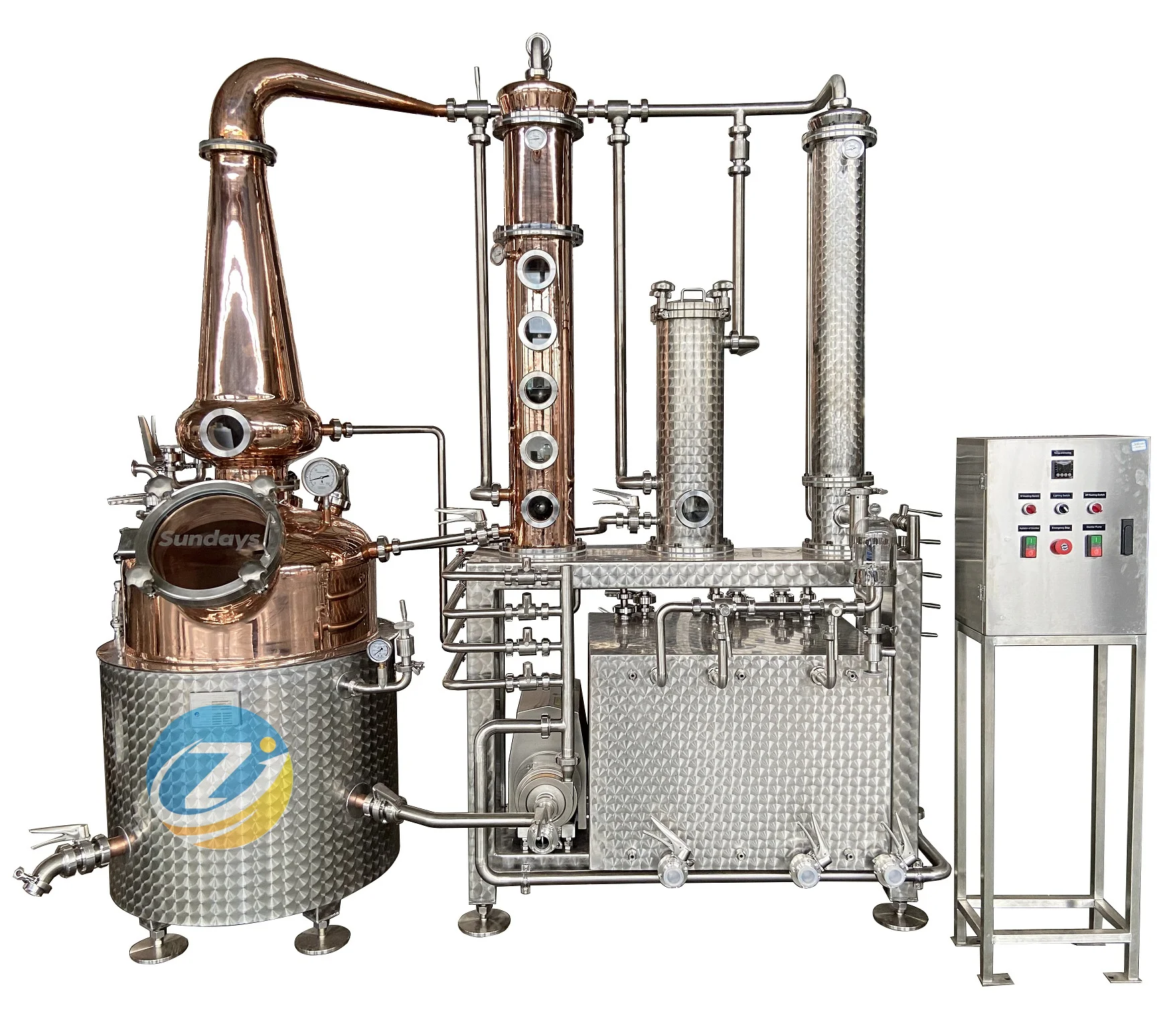 200 л ZJ, новое ремесло для спиртовой дистилляционной установки, оборудование для дистилляции для производства виски и Джина, дистиллятор для напитков