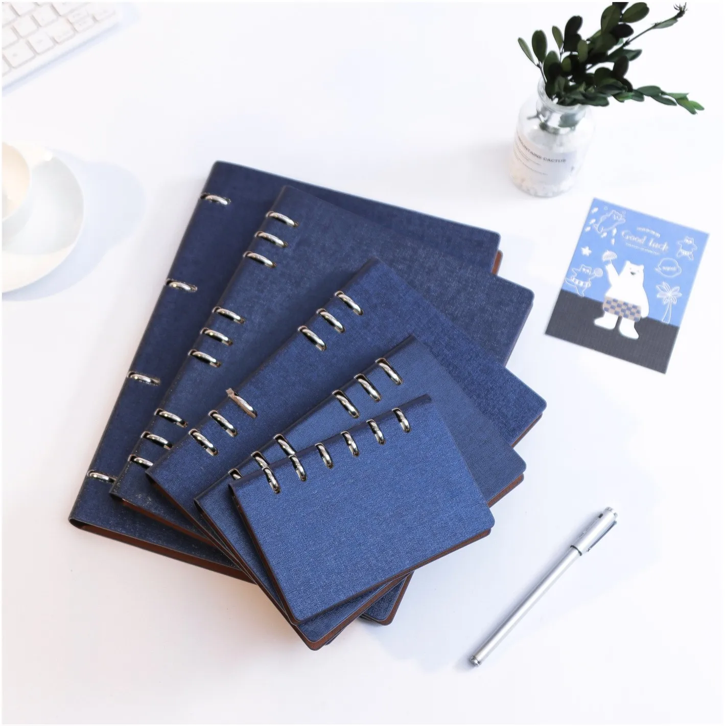 Commercial custom loose-leaf notebooks leather cover for business meetings Thickened notebooks
