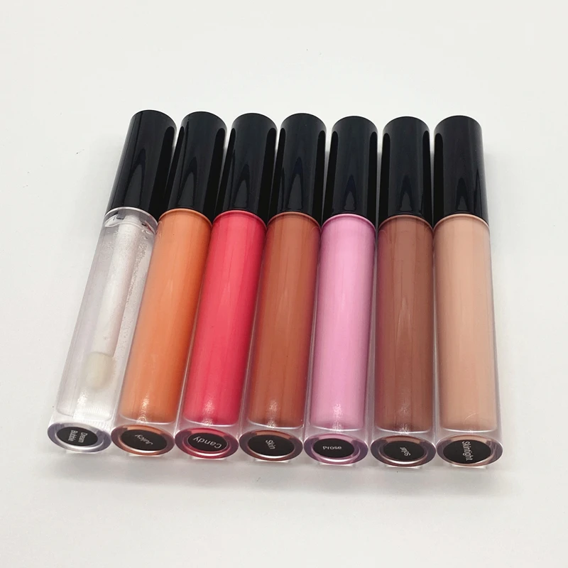 
Wholesale Custom Logo Nude Plumping Vegan Lipgloss Vendors Clear Glossy Private Label Lip Gloss 