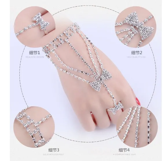 Indian finger ring chain  bracelet wholesale finger bracelet