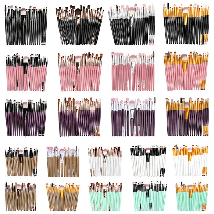 Cheap Vegan Face Lip Eye Shadow Fluffy Blending Brushes 20 Makeup Brushes Sets For Eyeshadow Foundation