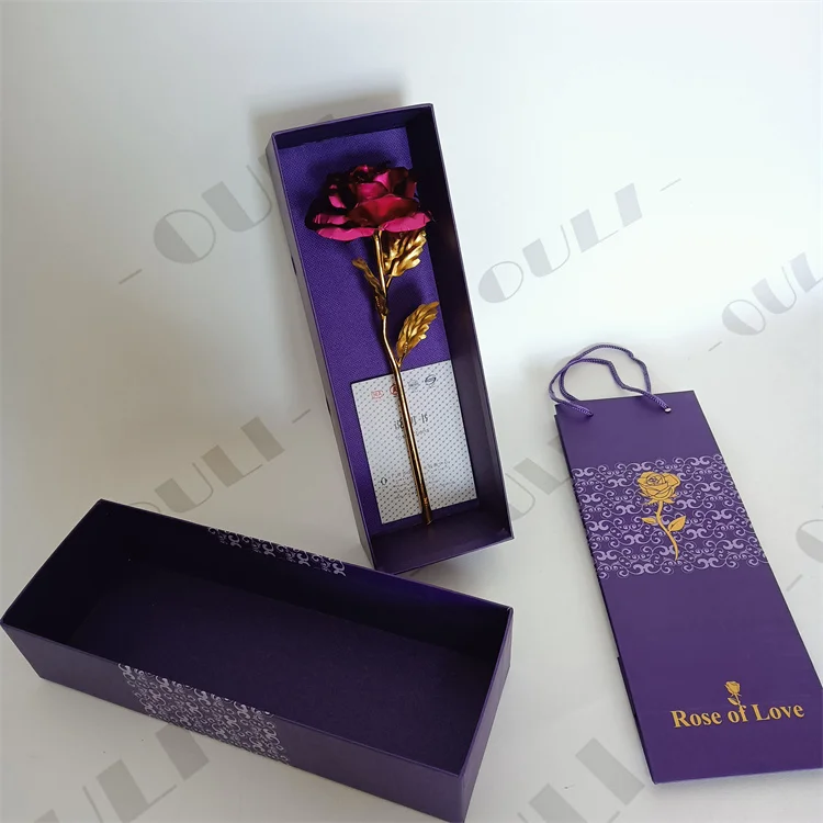 N-0635 New Romantic Rainbow Galaxy Led Rose For Gift