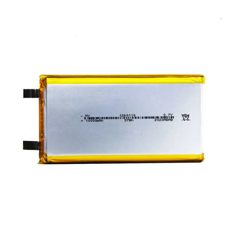 High Power Capacity Rechargeable 1260110 3.7V 10000mAh Lipo Battery Lithium Polymer Battery for Power Bank