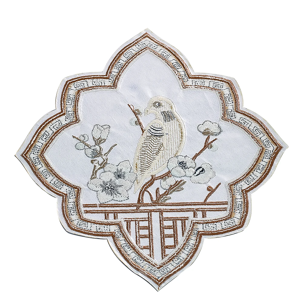 Chinese style large size embroidery cloth applique sofa pillow curtain applique sewing supplies Chinese large patch