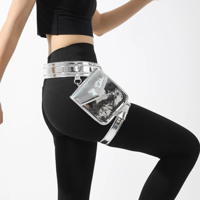 New hot selling carnival festival Women Mini Waist Bag Leather Fanny Pack fashion leg thigh Harness bag