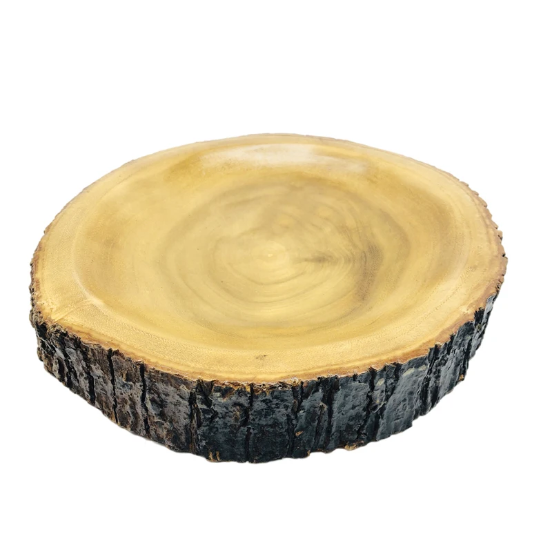 Tray natural sustainable mango wood plate wooden carved craft serving tray