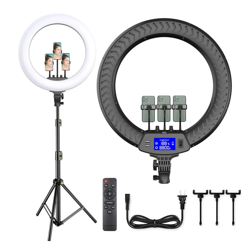 2022 new arrivals 56cm 22 inch live streaming big ring light for influencer with tripod stand Big Ring Light