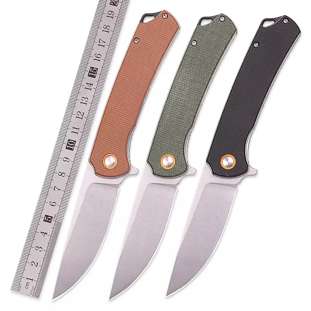 High Quality Delicate Micarta Handle Outdoor Camping Knife EDC Self Defense Folding Pocket Knife