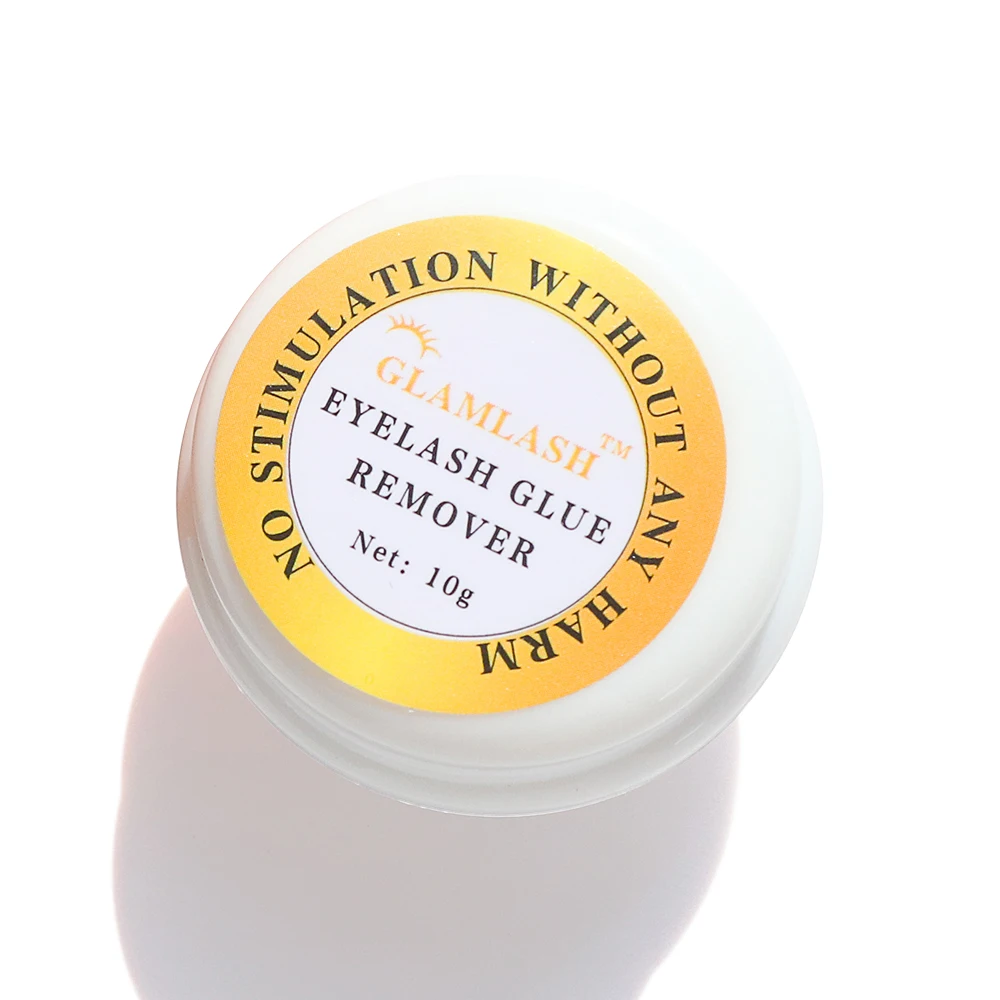 GLAMLASH custom logo 10g fast removing eyelash extension glue cream gel remover oem customized bottle lash remover