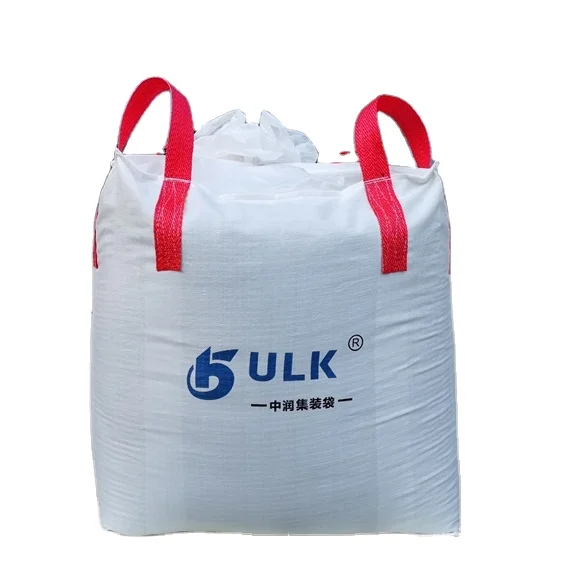
100% pp materials fabric jumbo bulk bag big for cement and pet flakes 
