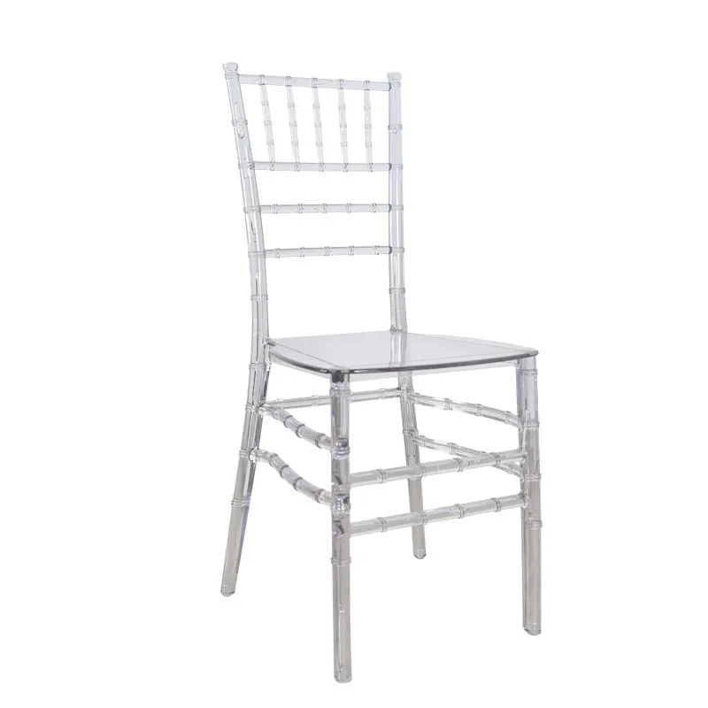 Factory wholesale PC plastic Transparent and firm material hotel canteen restaurant Wedding chair