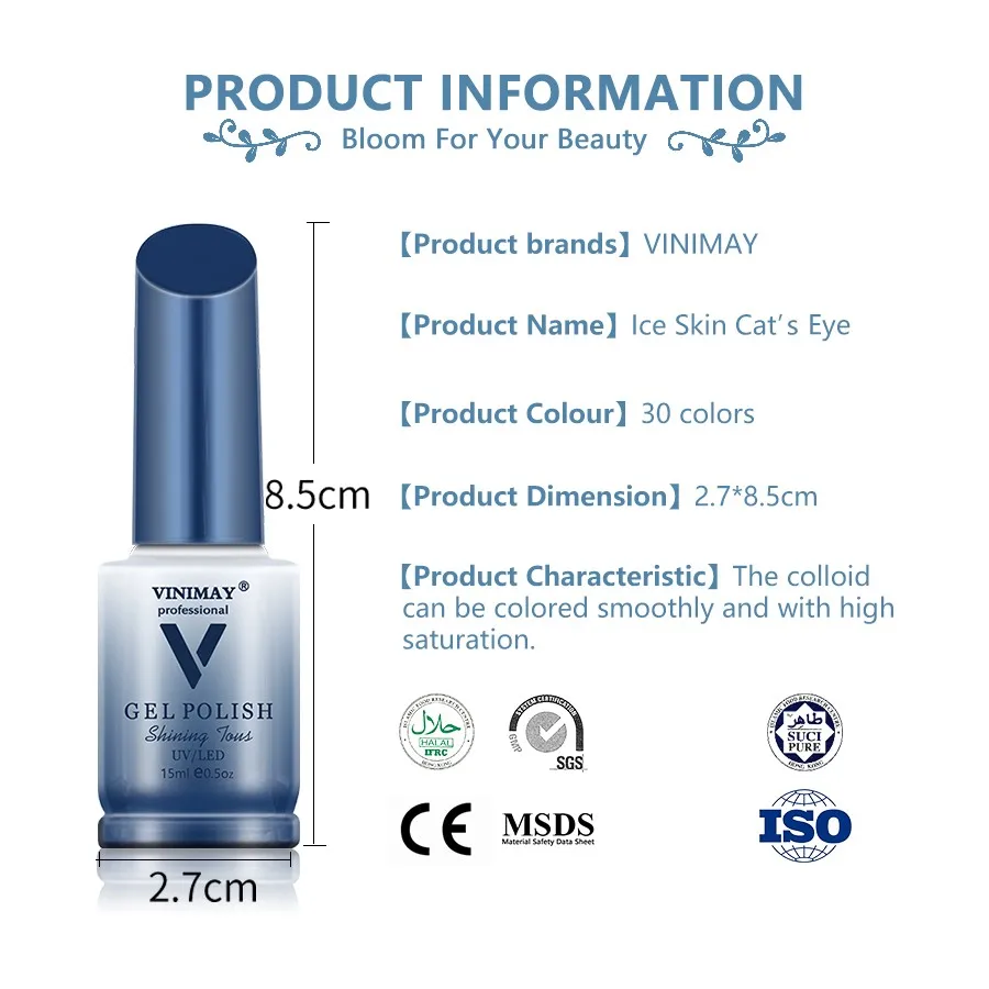 Manicure Professional UV Gel Nail Polish Soak Off Uv Gel Ice Skin Cat Eye Nail Polish UV Gel Polish Wholesale