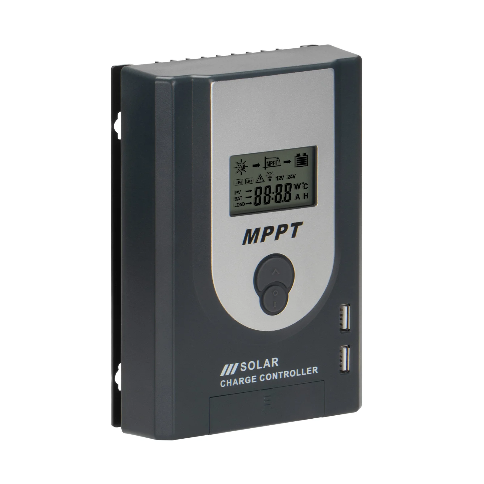 Производитель низкая цена контроллер солнечных батарей MPPT pcba 10A/20A 12V/24V HD ЖК-дисплей солнечного заряда