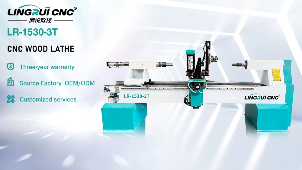Jinan Lingrui CNC LR-1530-3T automatic wood bead machine making buddha beads cnc wood lathe