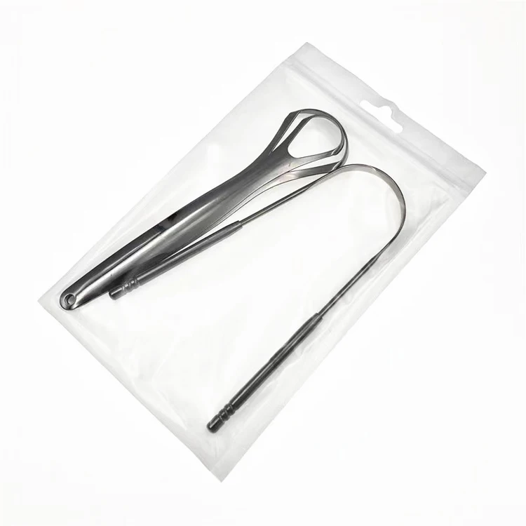 Wholesale Specifically Silver Oral Hygiene Tools Sets Tongue Cleaner Stainless Steel Tongue Scraper