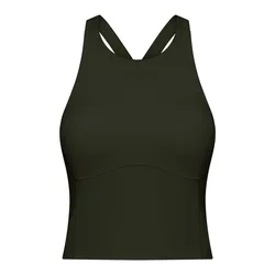 Women Sleeveless Tank Tops with Mesh Panels Running Top Scoop Neck Yoga Gym Shirt Ladies Training Vest
