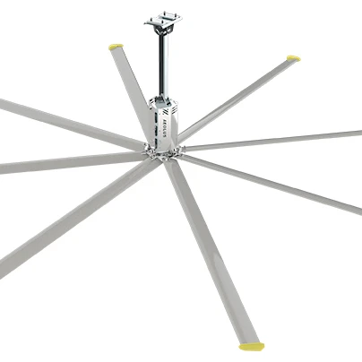 Большая мощность 1.5kw 8 лезвия 7,3 м большой объем HVLS потолочный вентилятор производитель из Китая