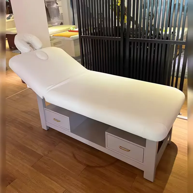 Wooden Base Electrical Lifting Massage Table/White Massage Table Bed Massage Equipment Furniture