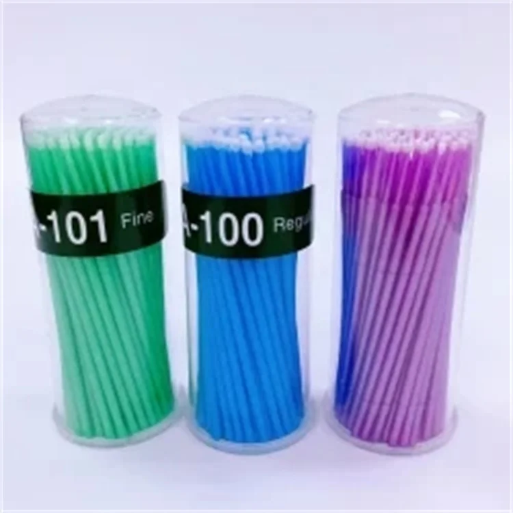 wholesale consumable 100pcs micro fiber tip brush dental disposable micro applicator brushes