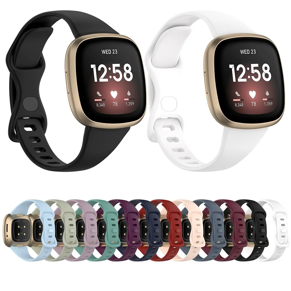Ремешок для Fitbit Versa 4/3/Sense из мягкого ТПУ сменный спортивный браслет смарт-часов мужчин и женщин аксессуары Sense
