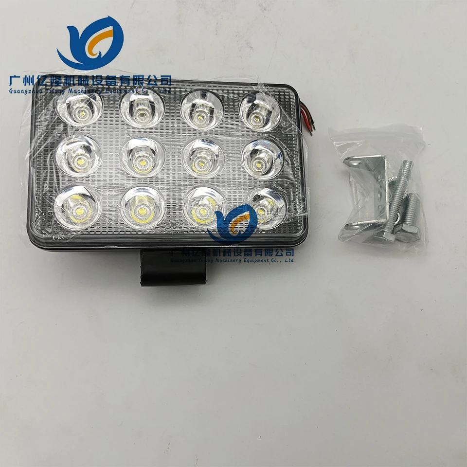 DC12-80V для экскаватора высокомощные точечные огни квадратного типа сверхяркий рассеянный свет двигателя грузовика фары светодиодные 12 бусин