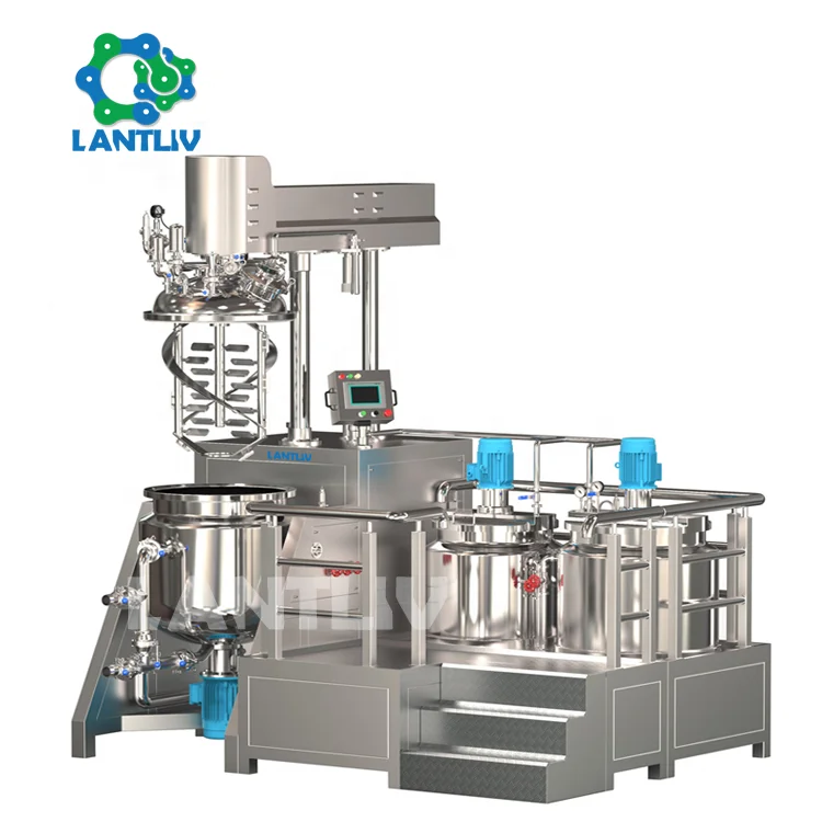 Hydraulic Lift Emulsifying Machinery Ointment Creams Vacuum Making Equipment Toothpaste Manufacturing Plant With Factory Price