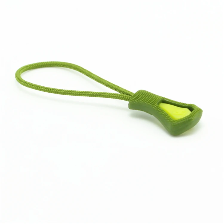 Cheap Custom Made Design Logo Plastic String Zipper Puller for Garment