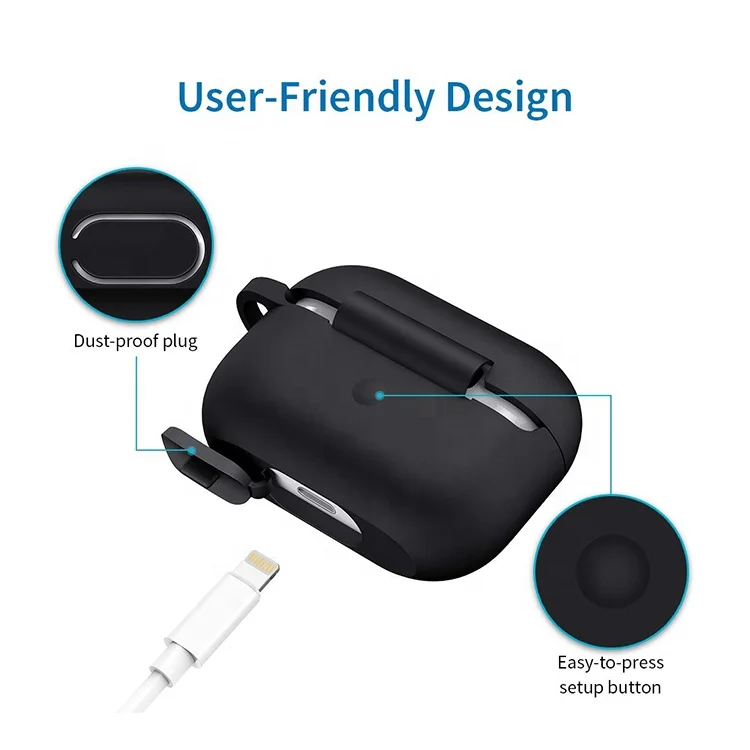  Амортизирующий защитный чехол для AirPods Pro с брелком