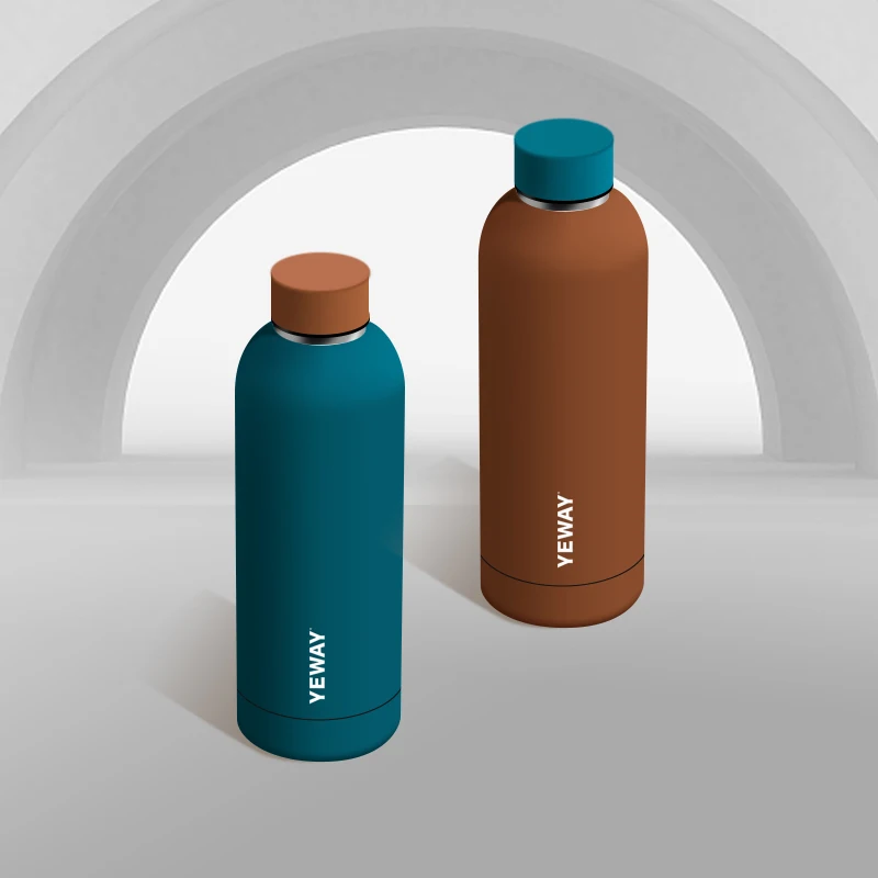 Yeway bouteille isotherme termo 500 мл с логотипом под заказ вакуумной изоляцией из нержавеющей стали спортивная Питьевая бутылка для воды двойными стенками