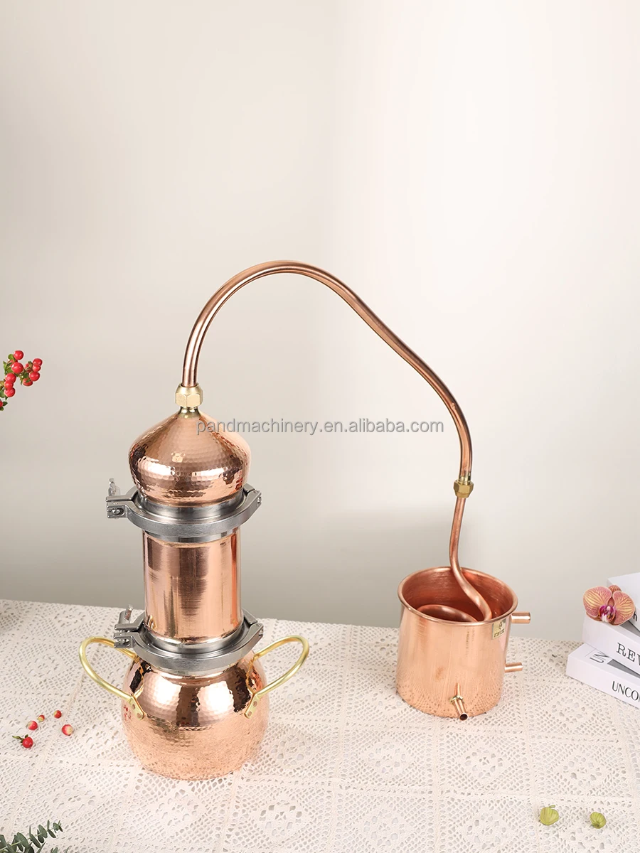 Alcohol distiller for vodka gin whiskey rum brandy tequila/Pure copper small-scale distillation machine