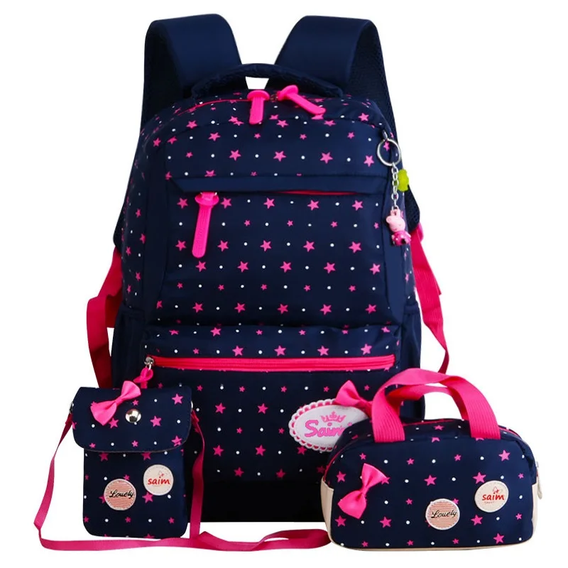 Top Selling 3Pcs Set Primary Student Book Bags Girls School Backpack Set Kids