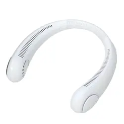 2022 Custom Logo Portable Leafless Hanging Neck Fan 360 Degree Lazy Neckband Fan Rechargeable Neck Bladeless fan