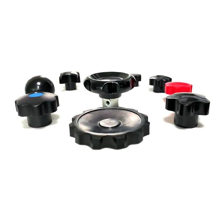 TOP Quality Star Plastic Head Thread Black handle Screw Bakelite Knob cheap oem/odm adjustable screw knobs