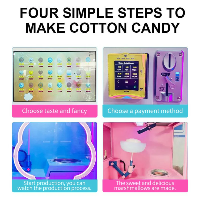 Fast and Easy Automatic Cotton Candy Machine for Event Rentals and Food Vendors