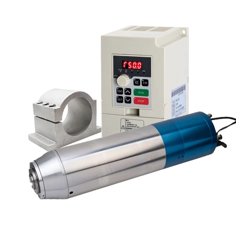 HOLRY  2.2kw High Speed low noise 400Hz ISO20 Spindle Cnc High Torque Water-cooled Spindle Cnc Spindle Motor