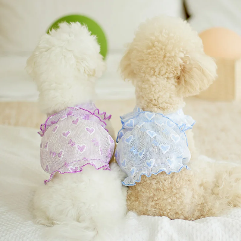 Sweet Dog Cat Clothes Summer Dog Cat Dresses Clothes  Designer Dog Dress