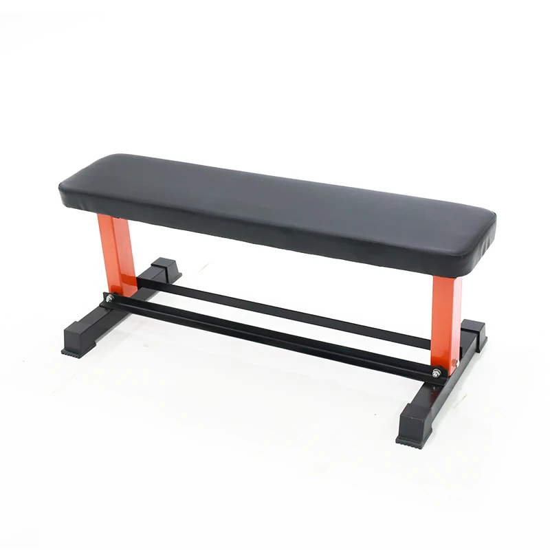 
Custom Logo Gym 880 LB Capacity Red Exercise Bench Flat Weight Dumbbell Flyes Barbell Press Bench With Dumbbell Rack 