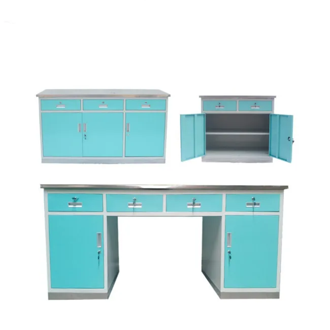 Medical hospital furniture steel stainless dental clinic table medical storage cabinets with drawer hospital beside cabinet