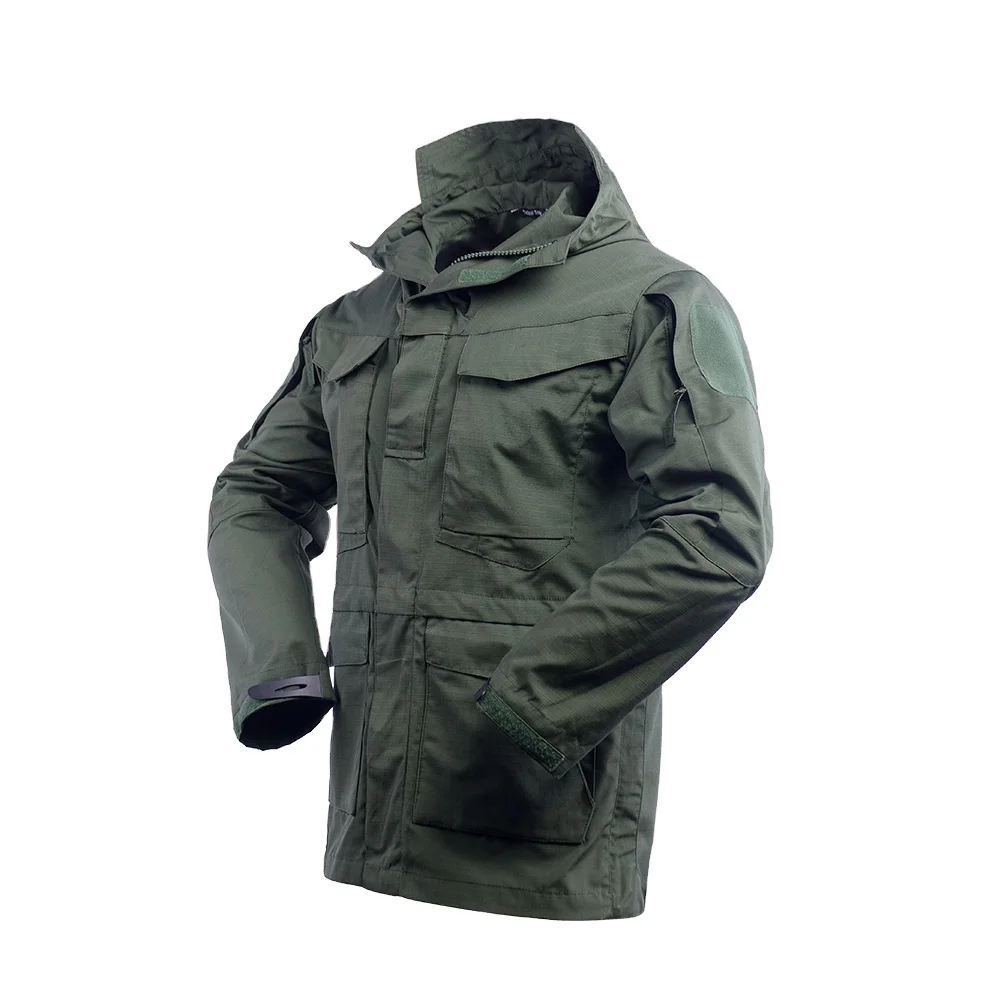 Wholesale Custom LOGO Olive Green Mens Windbreaker Jacket
