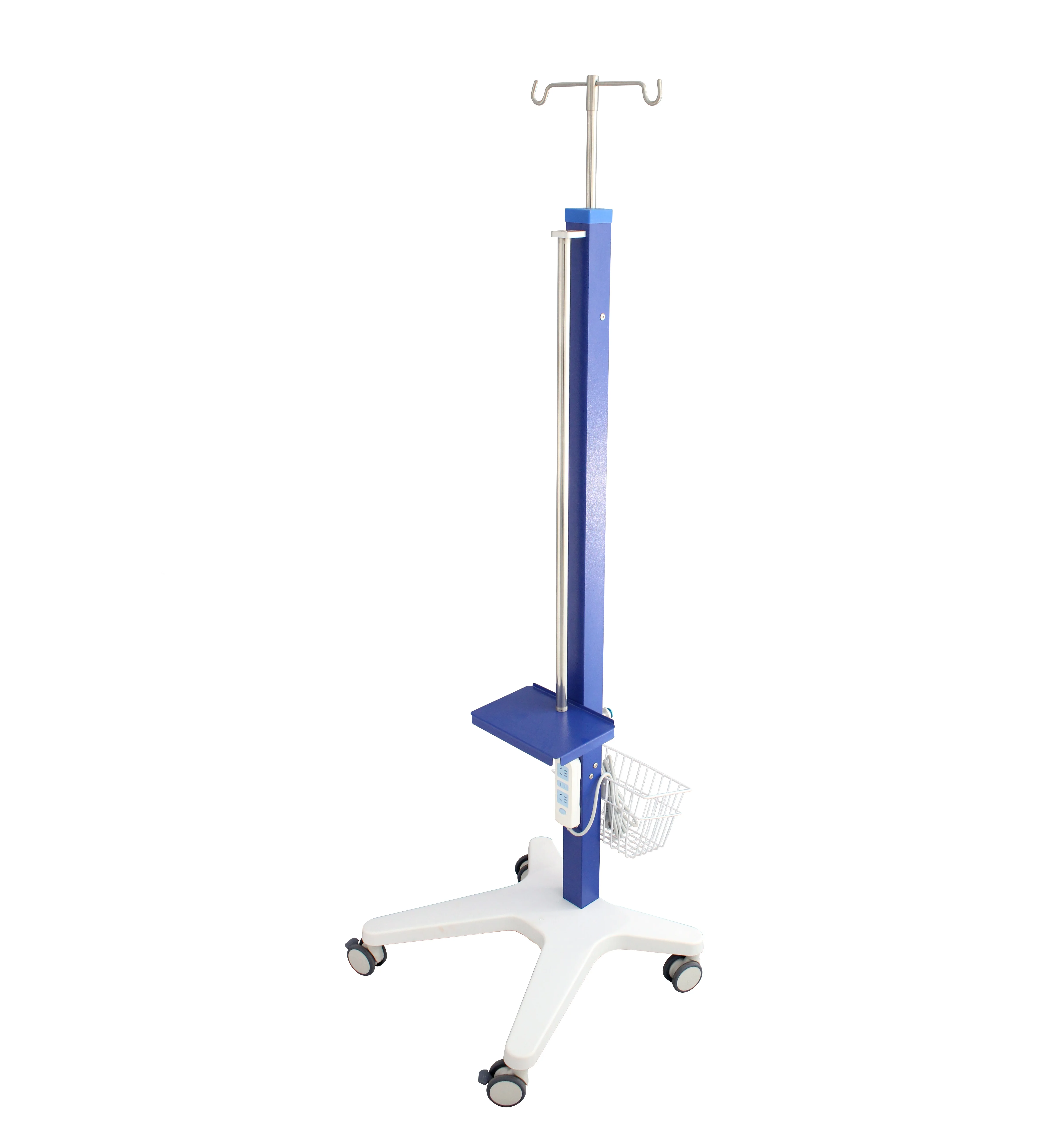 GINEE MEDICAL Stainless Drip Stand Iv Pole For Clinic Hospital Cleaning trolley ABS material