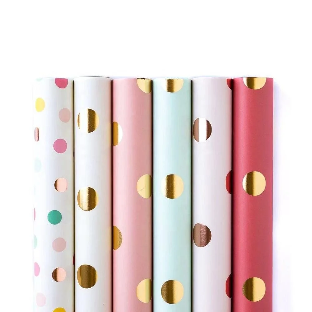 
China Manufacturer Gravure Printing Metallic Wrapping Gift Paper 