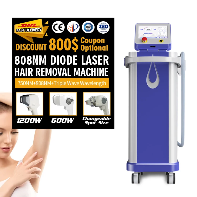 Factory OEM ODM distributor support 808nm laser hair removal machine for commercial